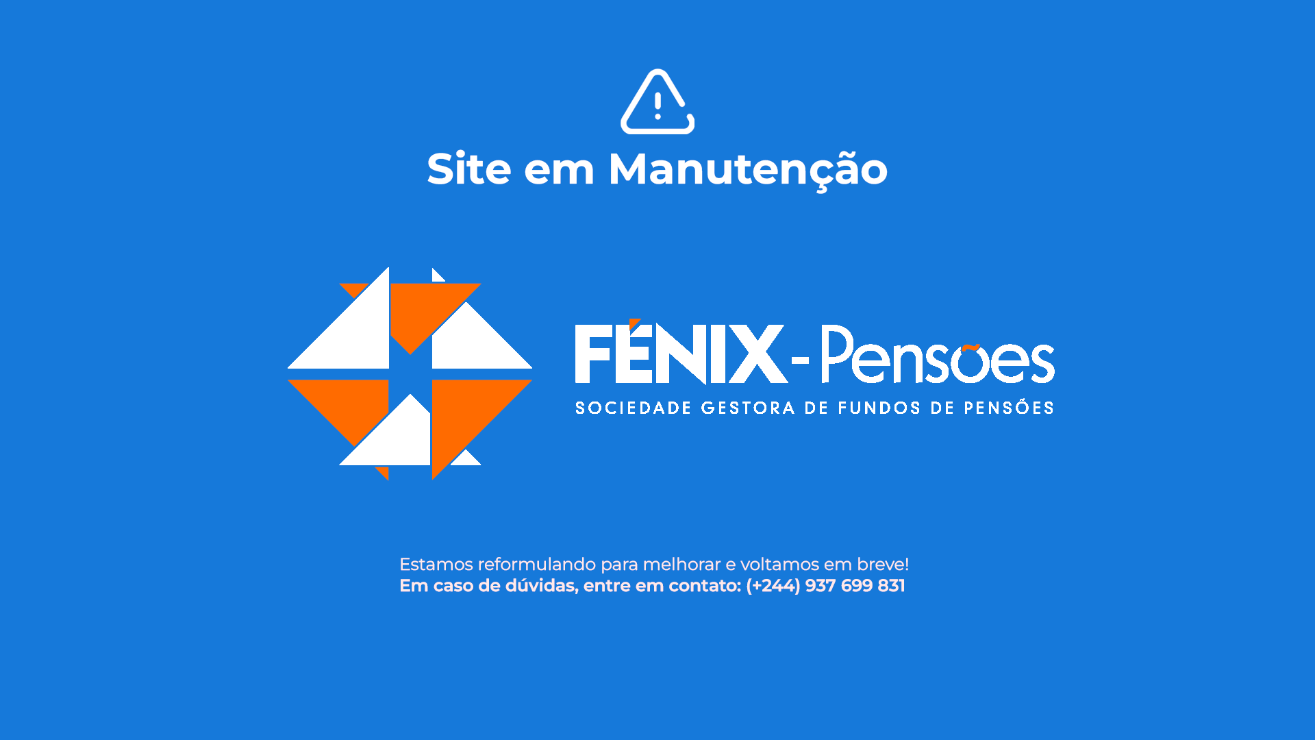 Fénix Pensões - Site em Manutenção